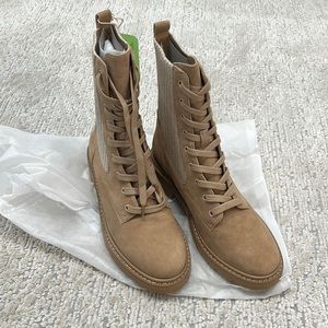 Sam Edelman tan combat boots